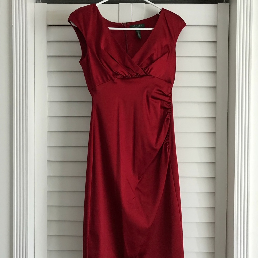 Ralph Lauren Red Cocktail Dress